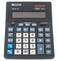 Калькулятор настольный Eleven Business Line CDB1201-BK 12 разрядов, двойное питание, чёрный